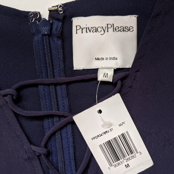 REVOLVE Privacy Please Phillips Lace Up Mini Dress in Navy, M  NWT - Picture 5 of 8